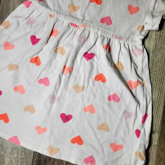 Old Navy Fit & Flare Jersey Dress for Toddler Girls Size 2T Hearts - Picture 6 of 9